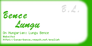 bence lungu business card